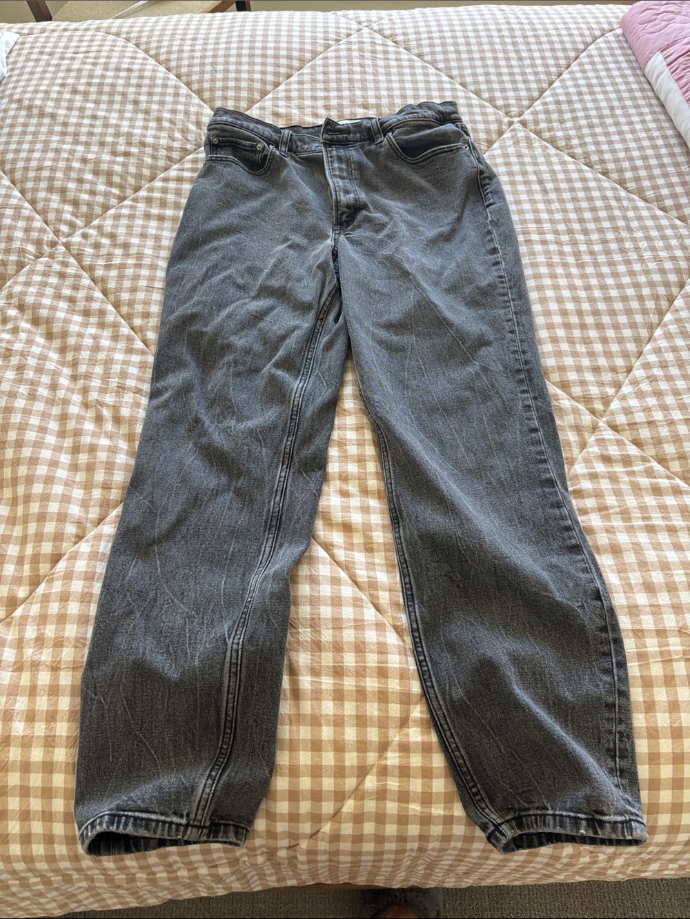 Abercrombie & Fitch Washed Black Straight Leg Jeans